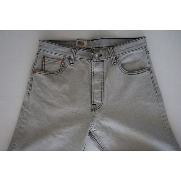 Levi's 501 Original Men' Sz 30x32 Gray Button Fly Stretch Extensible Denim Jeans - Picture 4 of 7